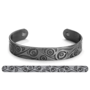 Brushed Silver Bracelet Hummingbirds