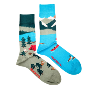 Mismatched Socks - Canada Mountain Scene
