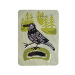 Embossed Metal Magnet Crow - Walk in the Park